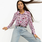 Рубашка классического кроя Цветущее очарование (розовый поцелуй)