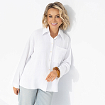 Рубашка с декором на спинке Создала себя сама (белая)