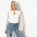 Блуза нарядная Вечная привилегия (белая)