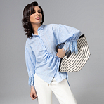 Рубашка комбинированный с кружевом Дивная смелость (blue)