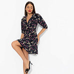 Платье из 100% вискозы Желаю проказничать (dark, с поясом)