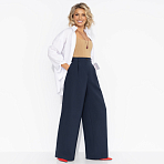 Брюки с высокой посадкой Легкой походкой (deep blue)