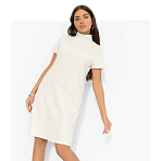 Платье из фактурного трикотажа Словно впервые (biege)