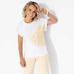 Футболка с декором из пайеток Яркий период