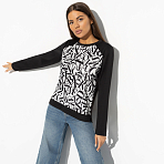 Свитшот С контрастным принтом Сбежать вместе