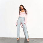 Джинсы прямые с имитацией изнанки Matera (light blue)