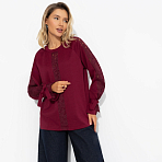 Свитшот комбинированный с кружевом Приз зрительских симпатий (бордовый)