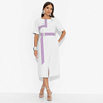 Платье с карманами Я онлайн (white new, с поясом)