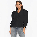 Блуза из хлопка На пике успеха (черная)