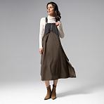 Сарафан из мягкой замши Ушла красиво (dark green)