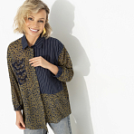 Рубашка ассиметричного кроя Жемчужина образа (green)